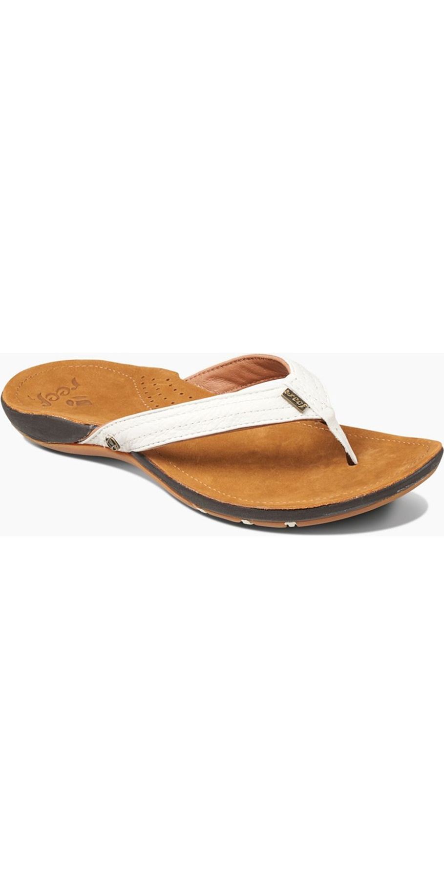 womens white reef flip flops