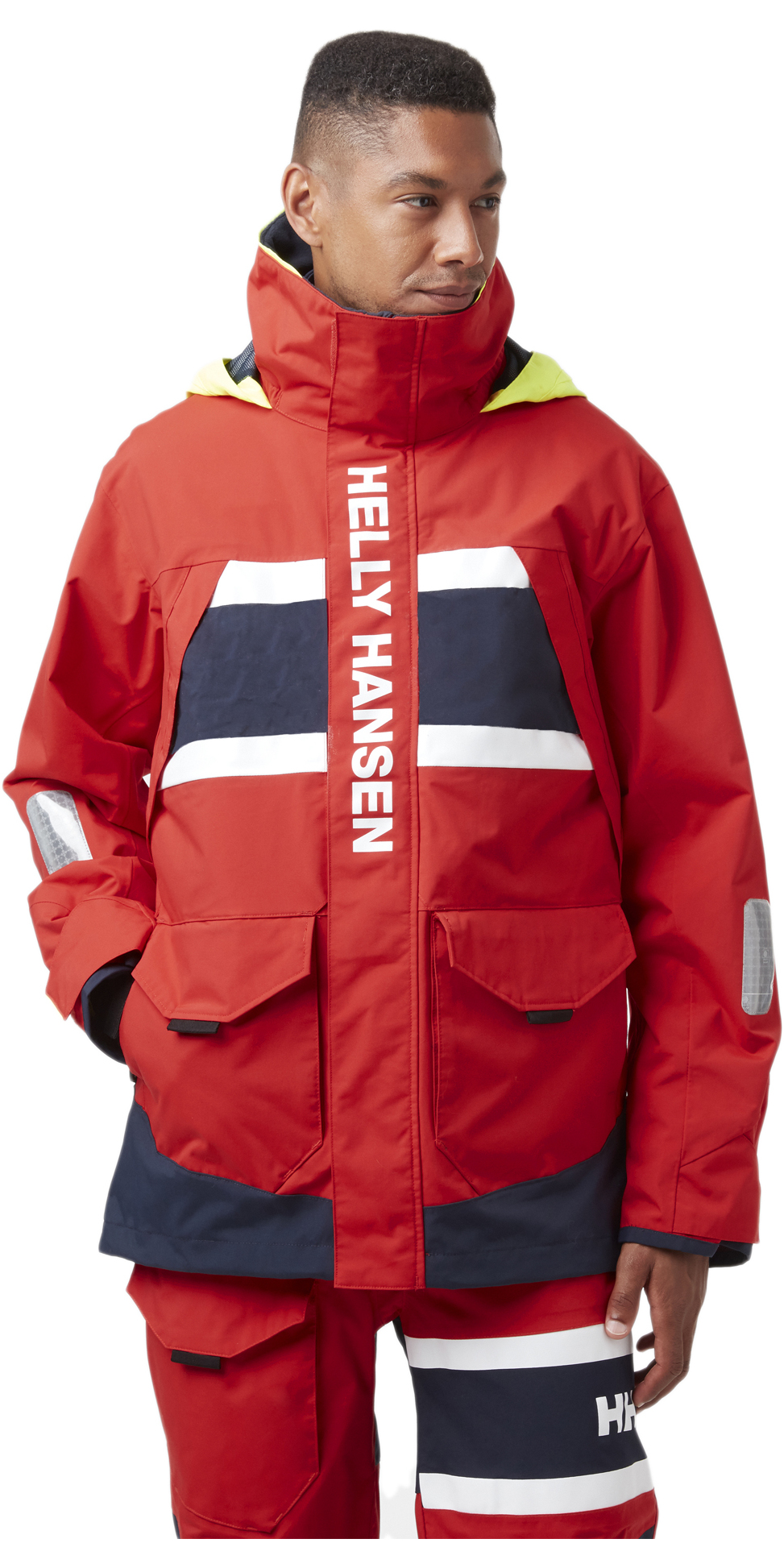 2023 Helly Hansen Mens Pier Sailing Jacket 34156 - Alert Red