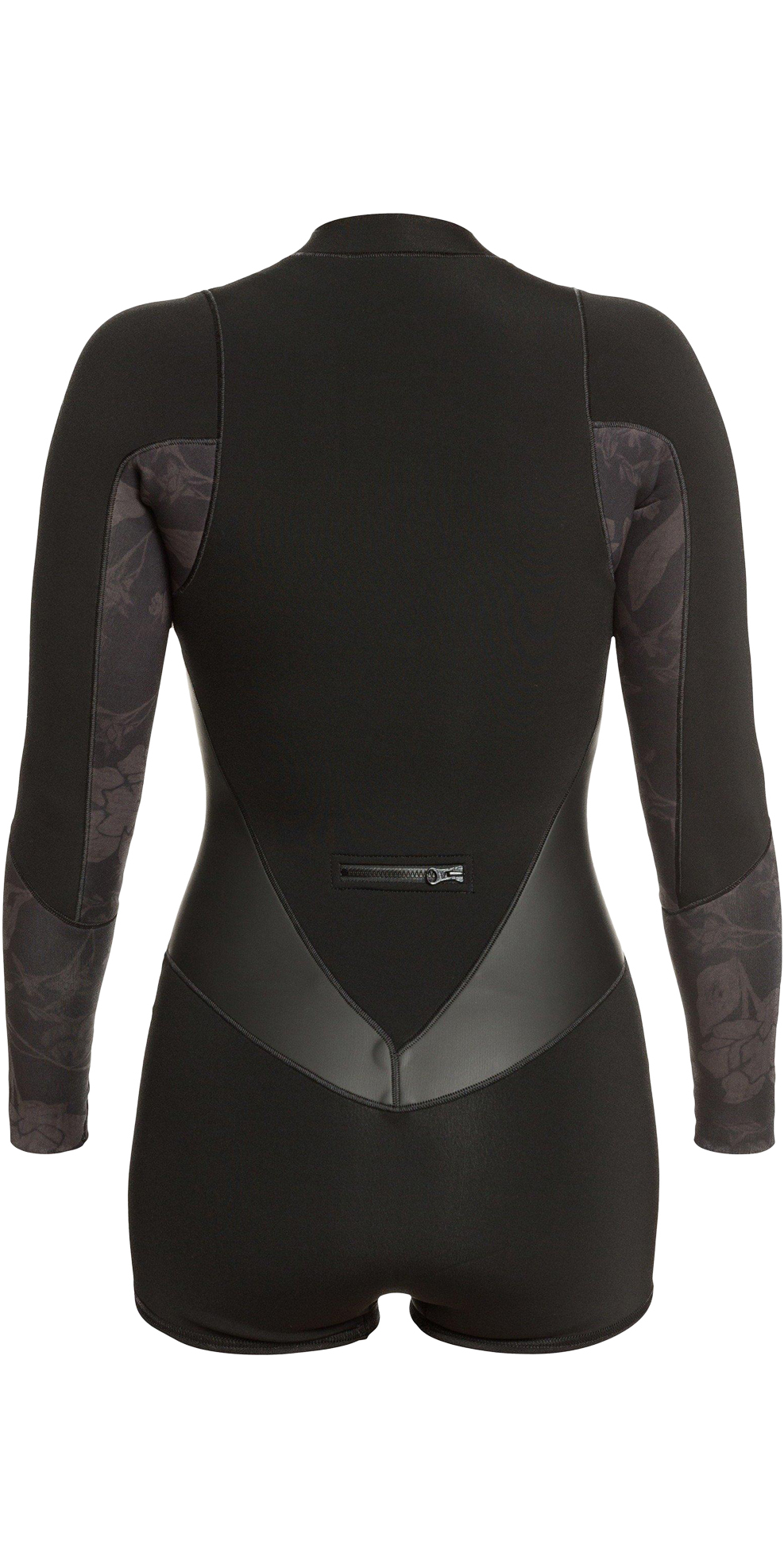 Blac 2021 Roxy Womens Satin 1.5mm Long Sleeve Spring Shorty Wetsuit ERJW403020 
