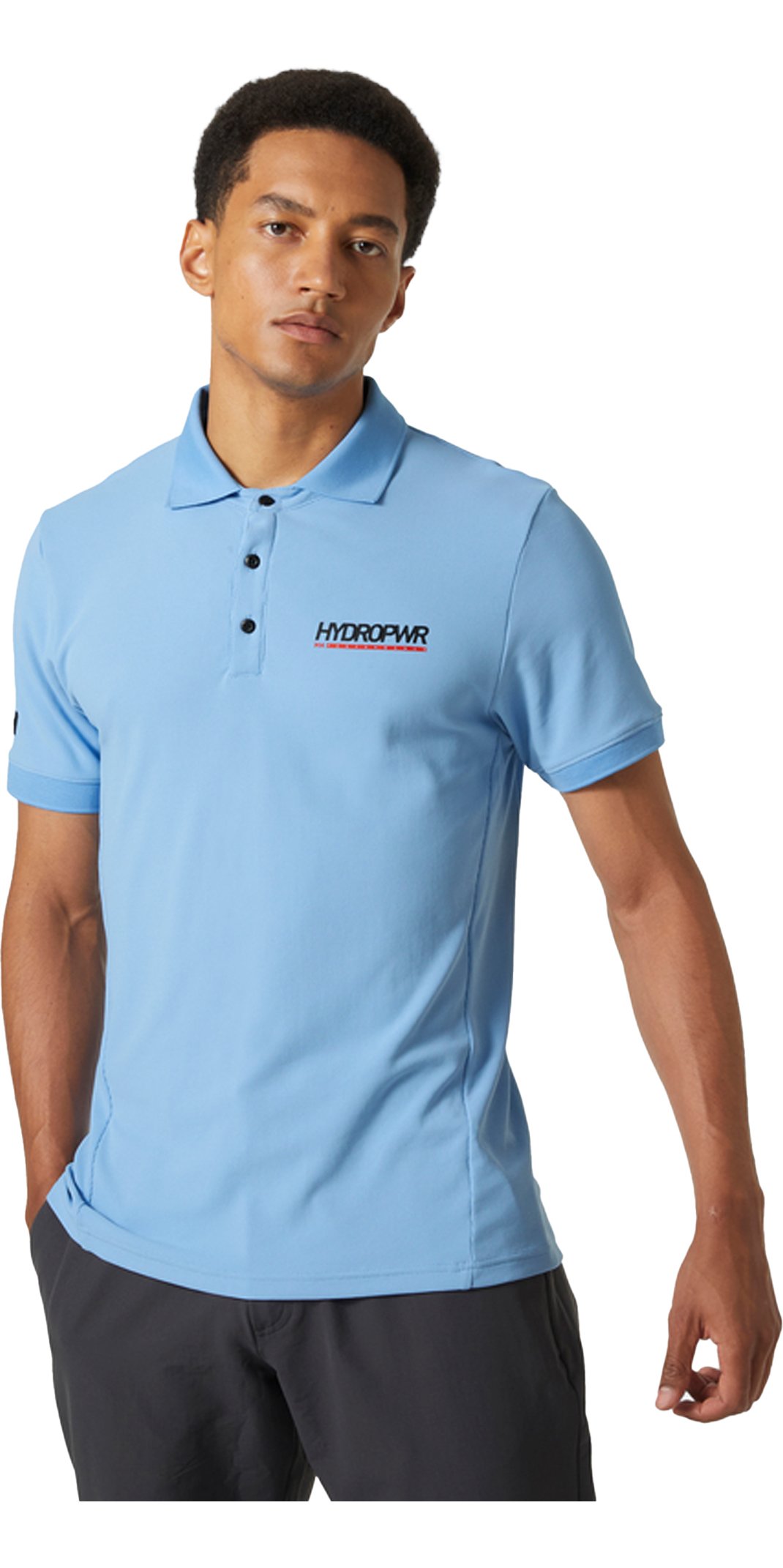 2023 Hansen Mens HP Race Polo Top - Bright Blue Clothing - Mens | Watersports Outlet
