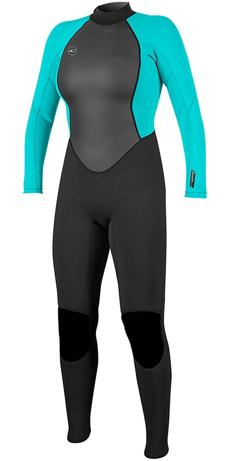 O'Neill Epic Muta Donna 3/2mm Zip Posteriore – UltraFlex Neoprene, Black/Black/Black, Taglia 8 Short