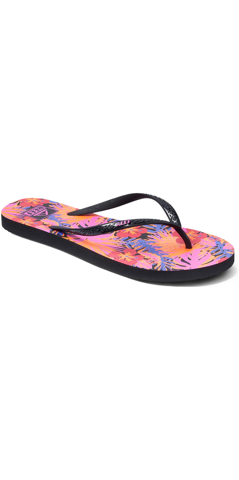 2023 Reef Womens Seaside Prints Flip Flops CJ0251 - Hibiscus Coral -  Accessories | Watersports Outlet