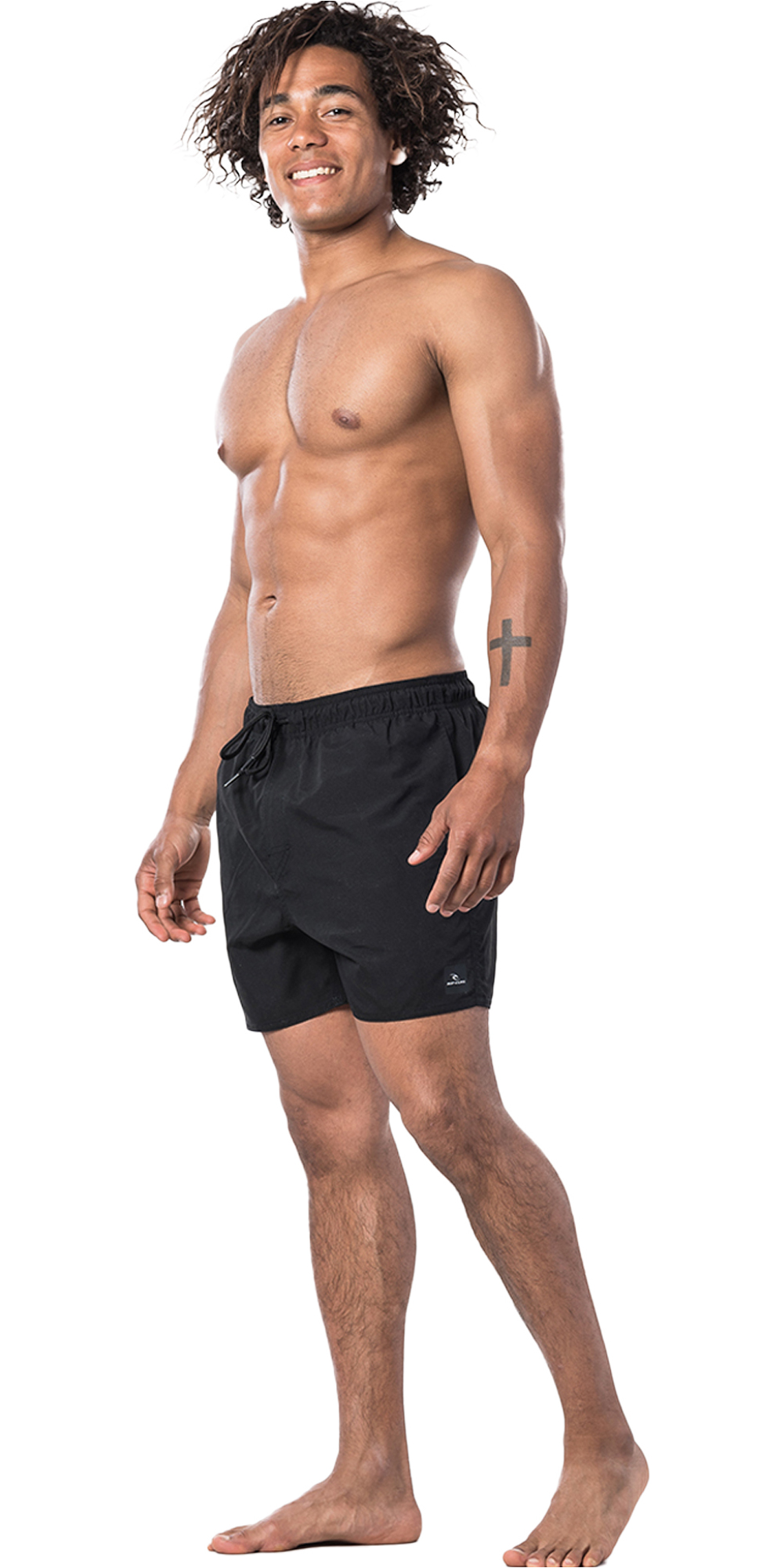 Curl Offset Volley Boardshorts CBOLQ4 - Black - Clothing - Mens | Watersports Outlet