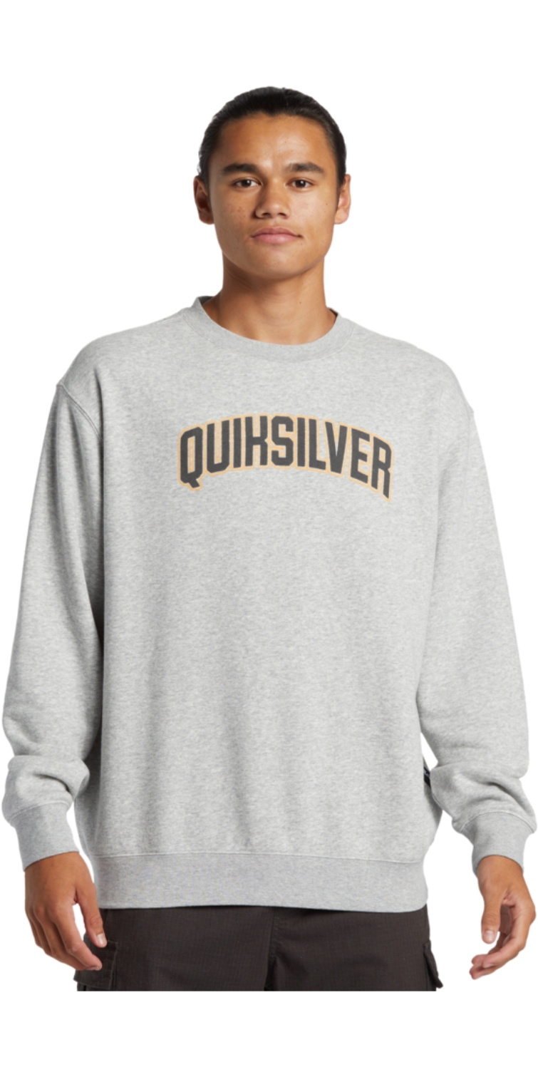 Quiksilver Hombres Sudadera Gráfica AQYFT03398 Light Grey Heather