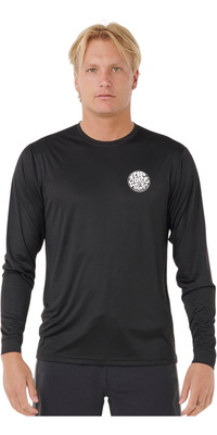 RIP CURL 2025 Icons Surflite Canottiera Uomo UPF 50+ A Maniche Corte, Colore Black, Tessuto Leggero Resistente Al Cloro, 100% Poliestere - 4