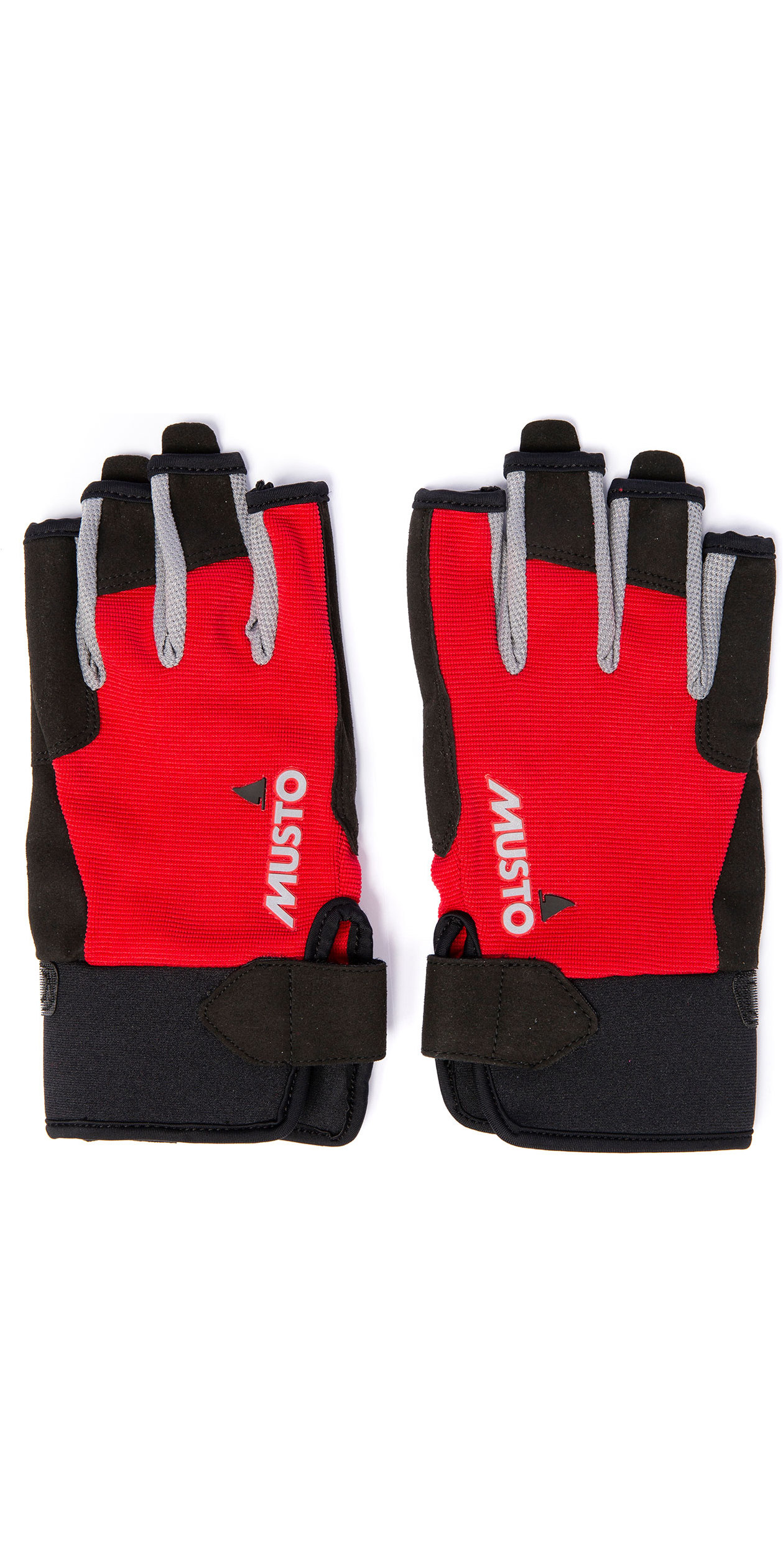 Musto 2024 Essential Sailing Short Finger Gloves - Red XXL