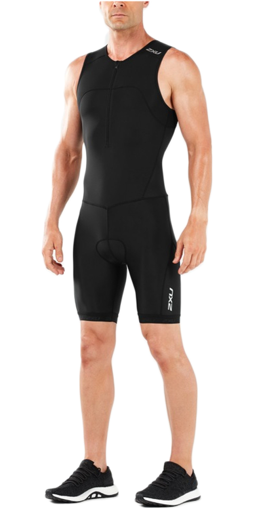 2XU Men Active Trisuit Front Zip Tri Triathlon Suit Black Medium MT4862D for sale online 
