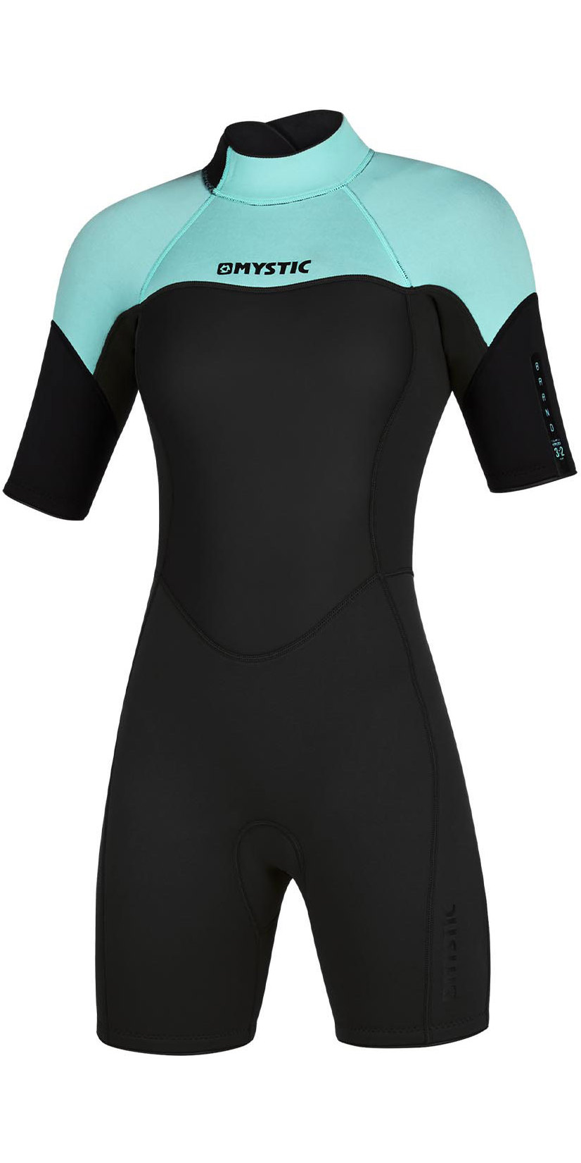 2021 Mystic Womens 3/2mm Zip Shorty Wetsuit 200084 - Mint Green Wetsuits | Watersports Outlet