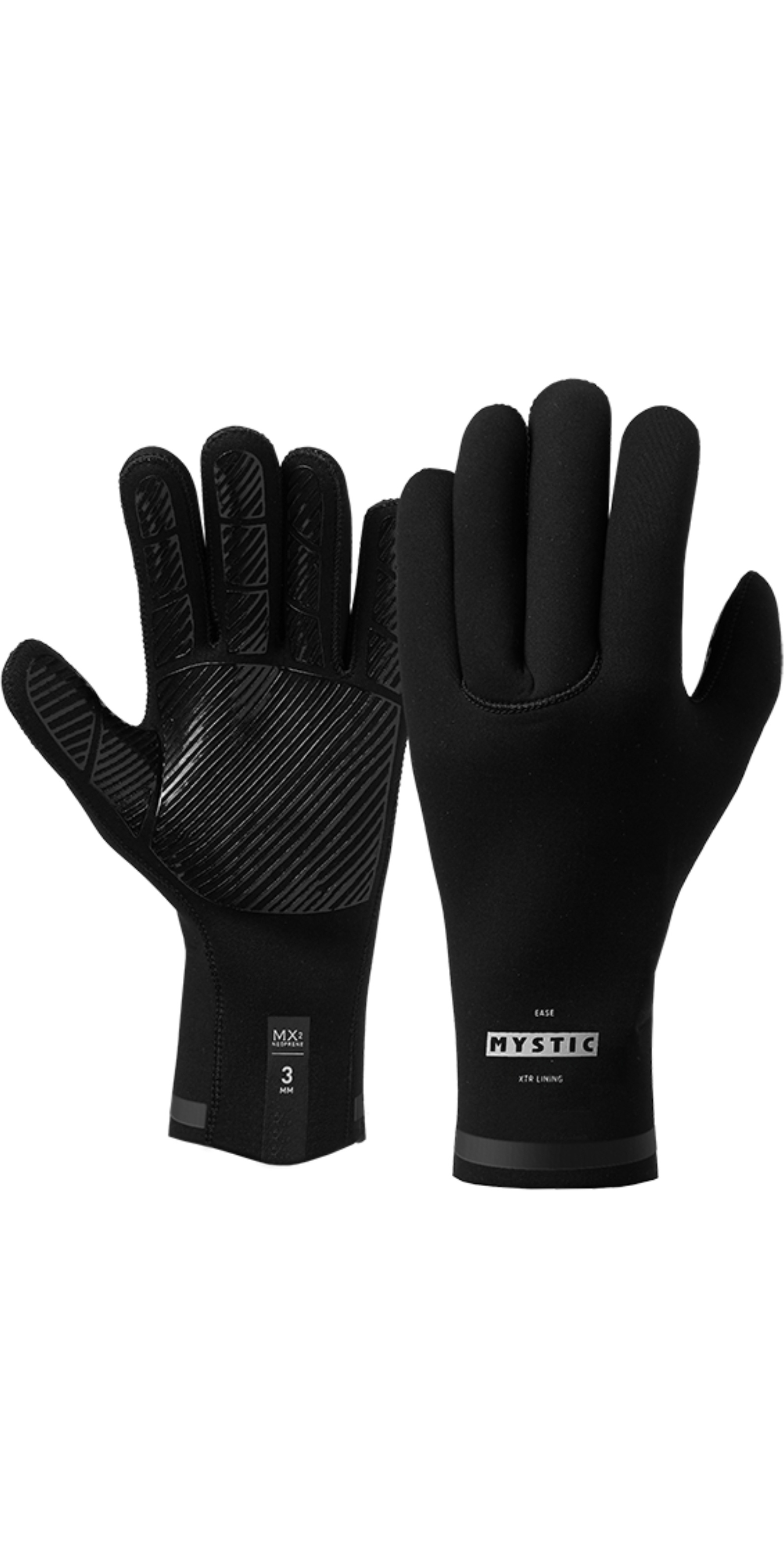 2025 Mystic Crest Finger Neoprene Gloves Black
