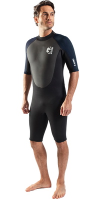 2026 Gul Mskie G-Force 3mm Back Zip Shorty Kombinezon GF3305-B7 - Black / Navy