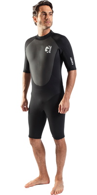 2026 Gul Mskie G-Force 3mm Back Zip Shorty Kombinezon GF3305-B7 - Black