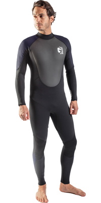 2026 Gul Hommes G-Force 3mm Back Zip Flatlock Combinaison NÃ©oprÃ¨ne GF1305-B7 - Black / Navy