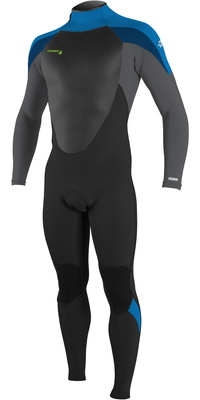 2026 ONeill Youth Epic 3/2mm Back Zip GBS Wetsuit 4215B - Black / Baliblu