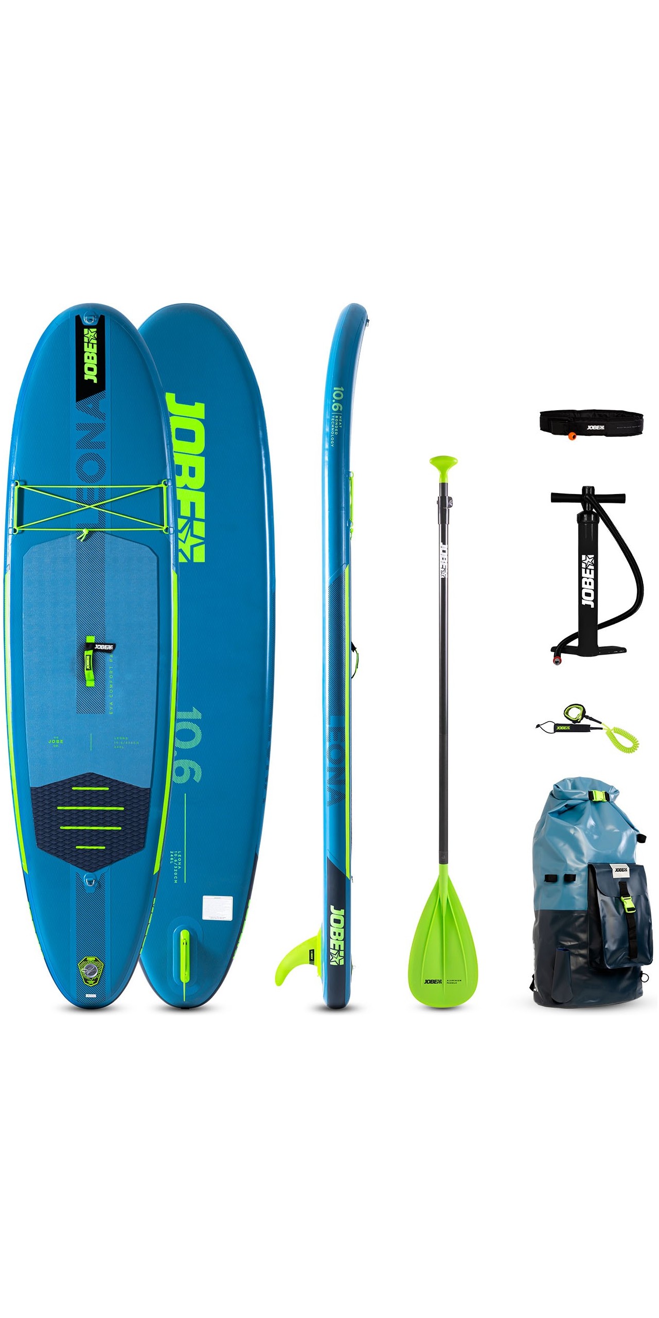 2024 Jobe Leona 10'6 Inflatable SUP Paddle Board Package 486423003