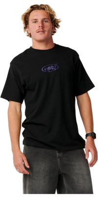 2026 Rip Curl Hombres Guion De Raspado Camiseta Tee 14HMTE - Black