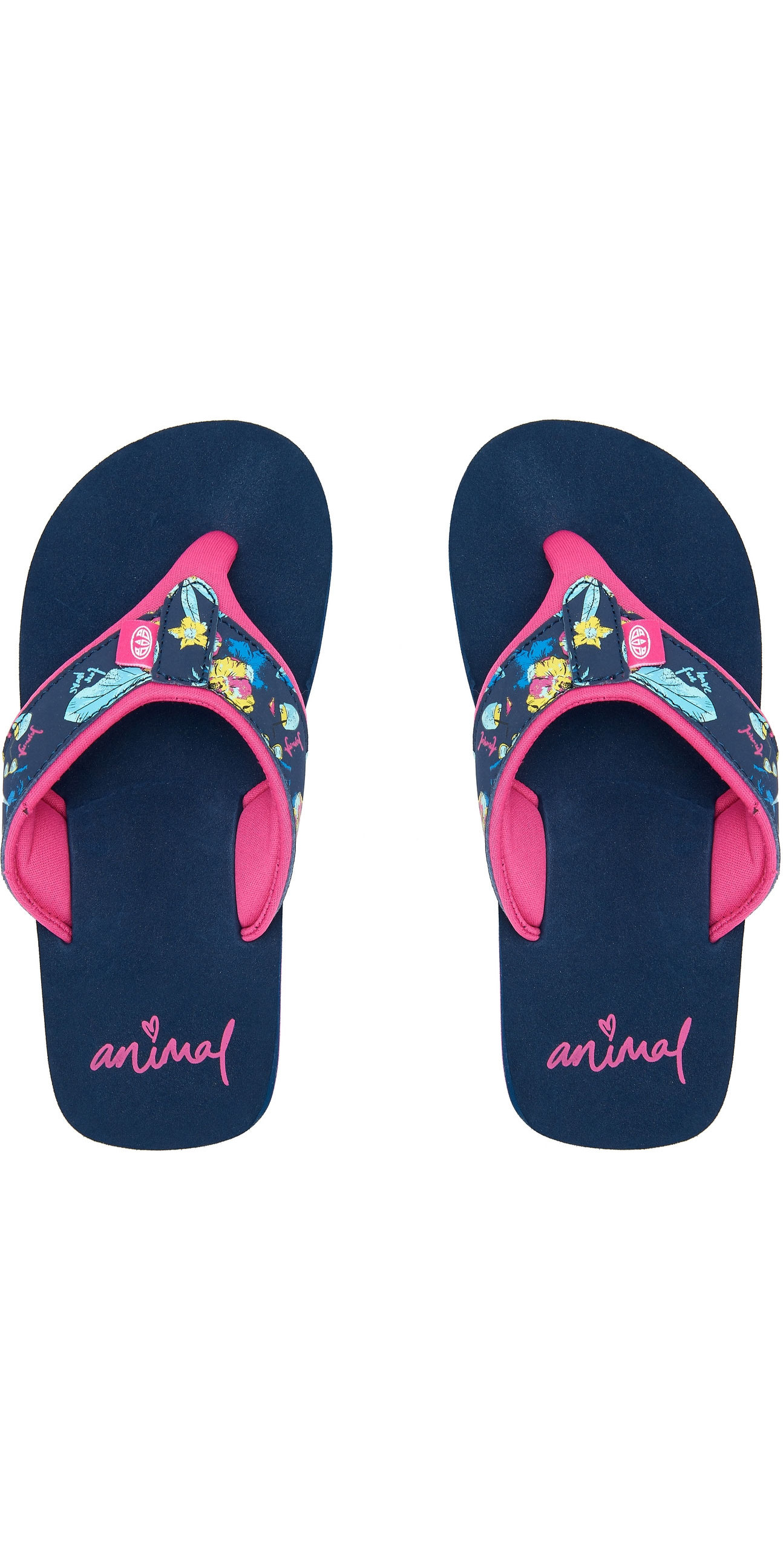 girls animal flip flops