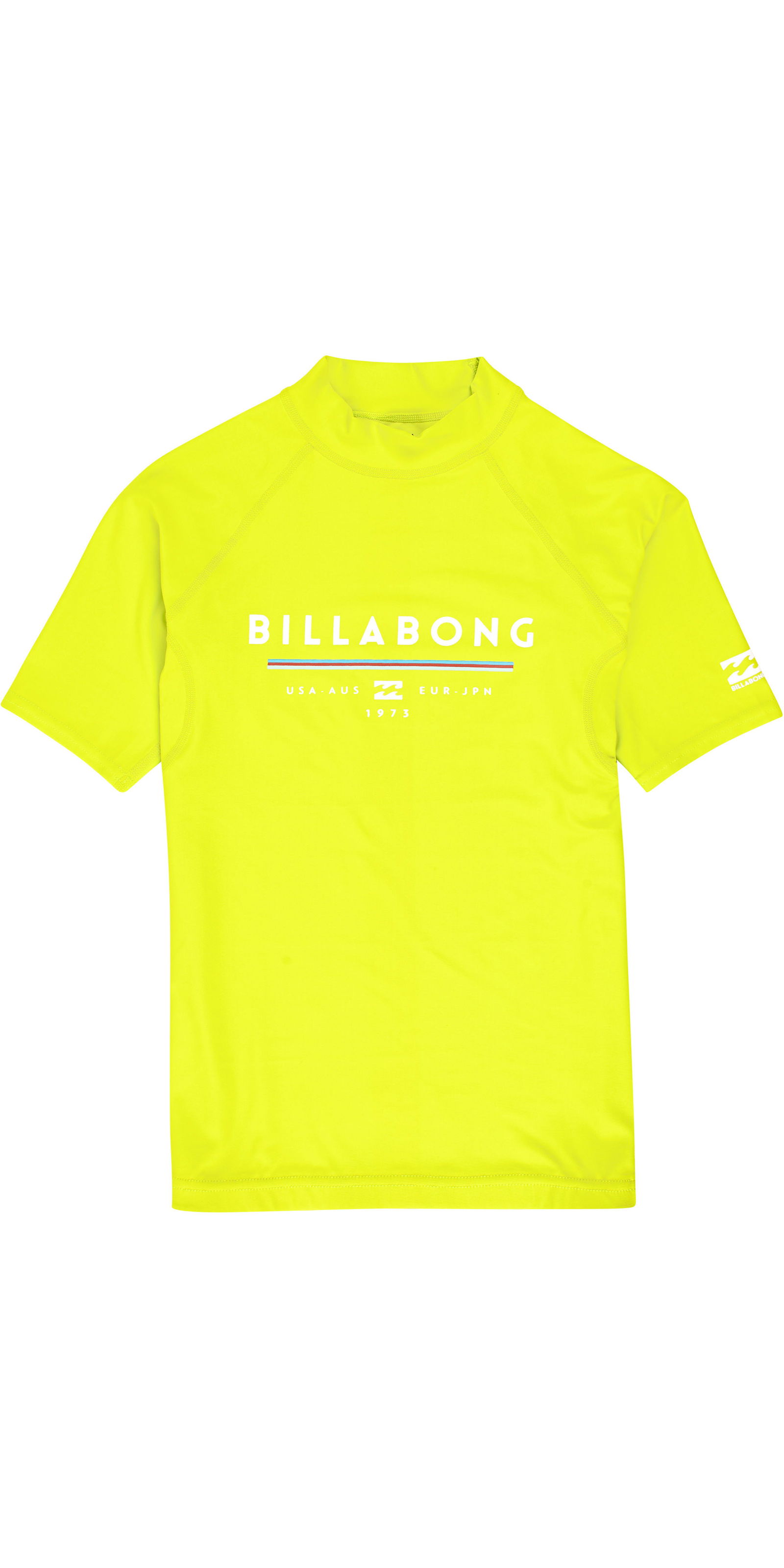 BILLABONG Junior Boys Unity Manica Corta Rash Vest Top Rosso Completa Il Tuo Kit da Surf Performance con Unity Rashguard