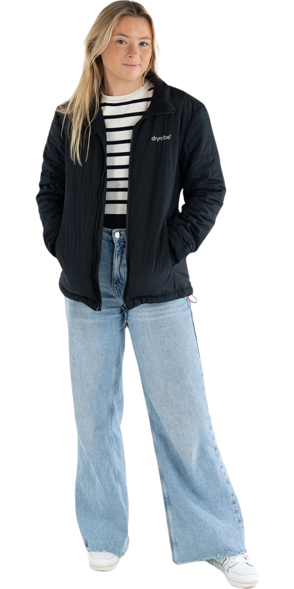 2025 Dryrobe Womens Mid Layer Packable Jacket W100-JCKT Black