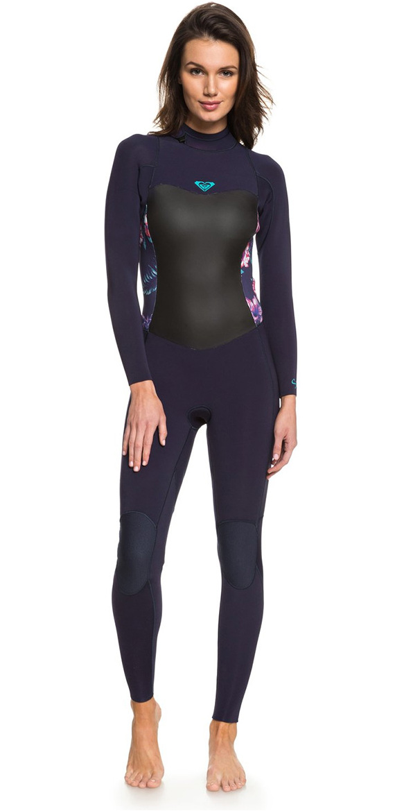 Roxy Womens Syncro 3/2mm Back Zip Wetsuit Blue Ribbon