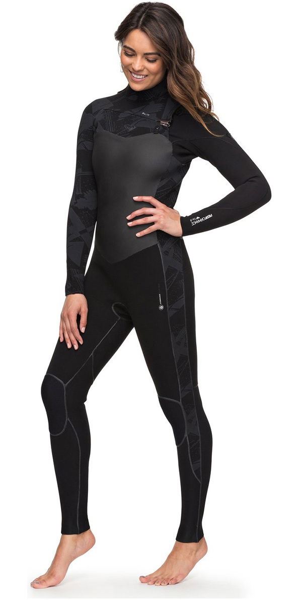 Roxy Womens Performance 4/3mm Chest Zip Wetsuit Black ERJW103032