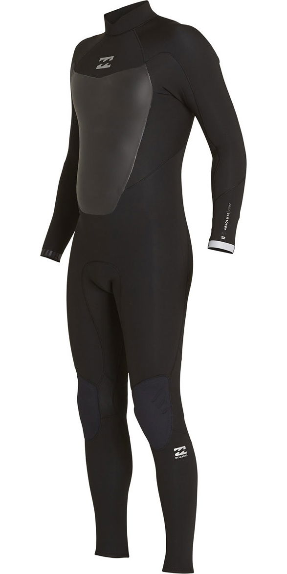 Billabong Men/'s Absolute Comp 4//3mm Back Zip Full Wetsuit New Black