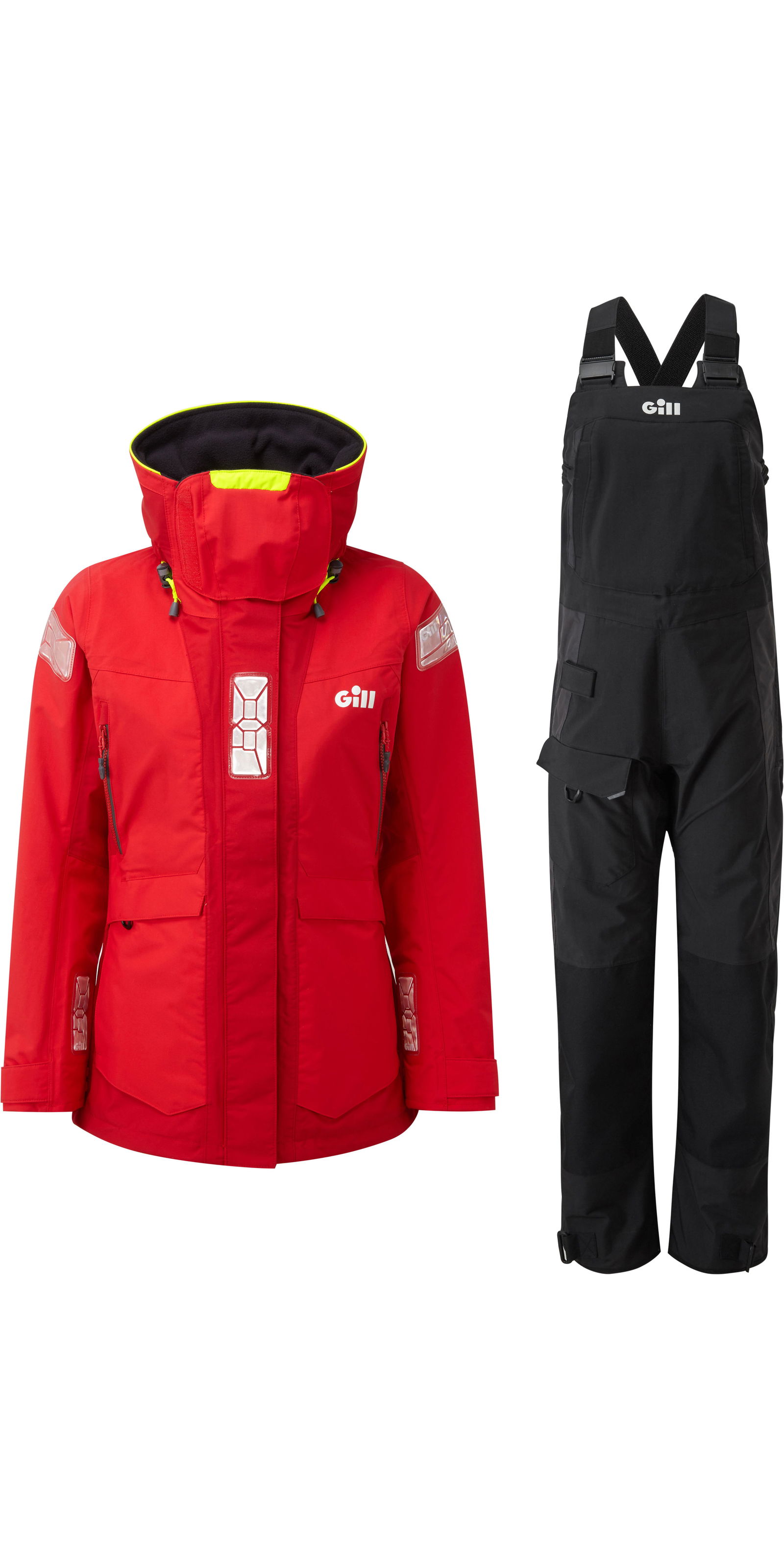 2020 Gill Os2 Damen Offshore Jacke & Hose Kombi Set Rot Schwarz 2020 Gill Os2 Damen Offshore Jacke & Hose Kombi Set Rot Schwarz