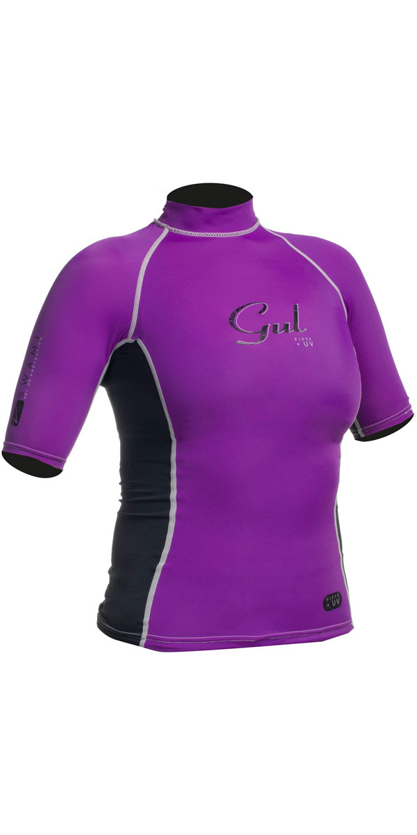 Gul, Short Sleeve Rash Vest Ladies, Black