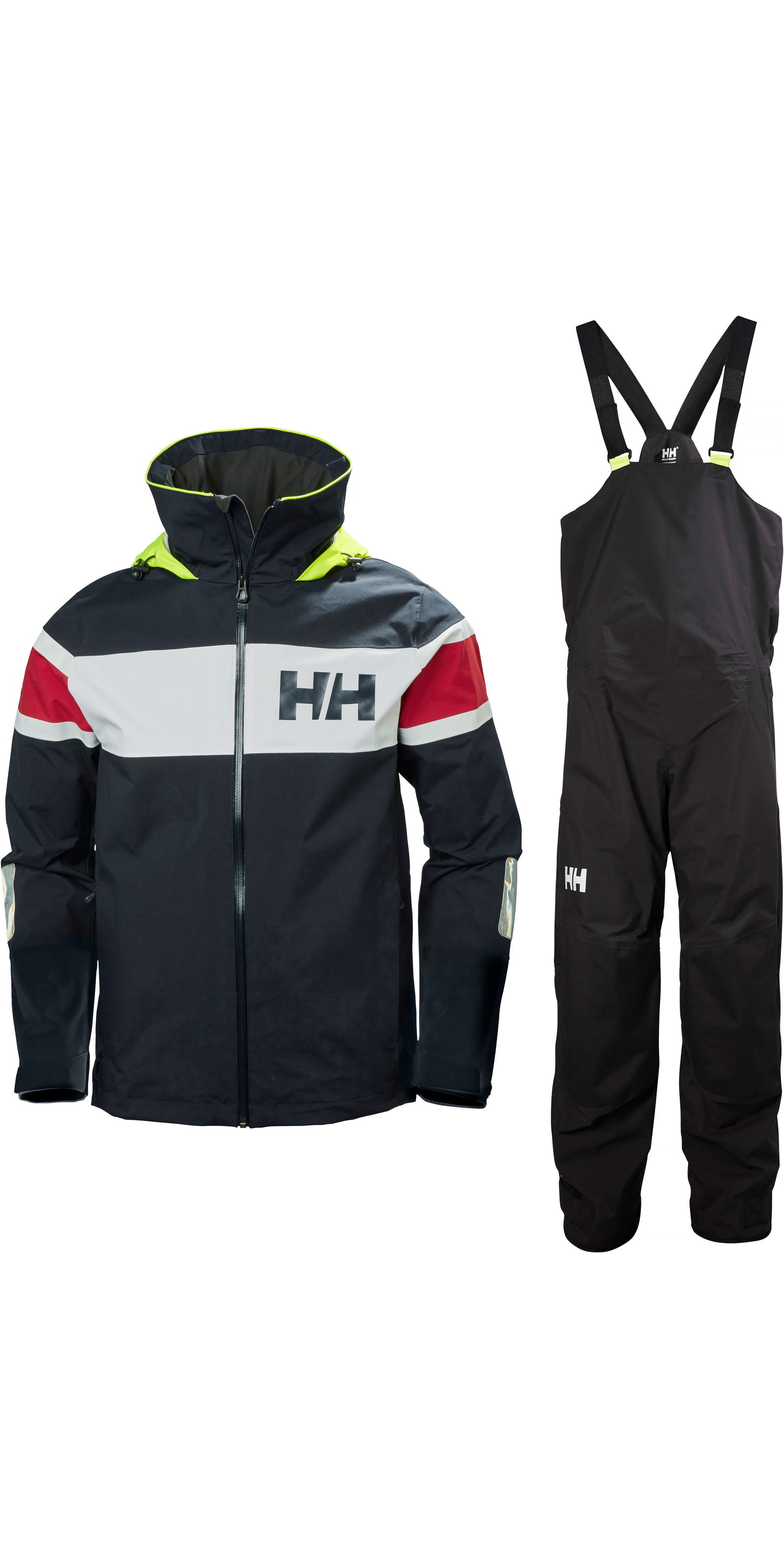 2020 Helly Hansen Mens Salt Flag Sailing Jacket & Trouser Combi Set -  Classic Navy / Ebony