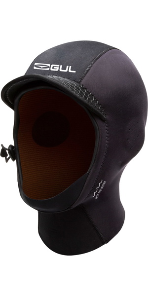 2026 Gul 3mm Peaked Surf Hood HO0312-B9 - Black