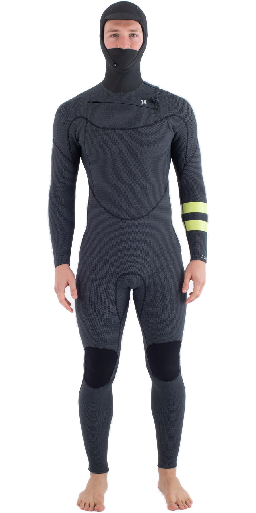 2025 Hurley Mens Max 5/3 Mm Hooded Chest Zip Wetsuit MFS0011503