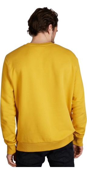 nike club crew neck sweat in mustard