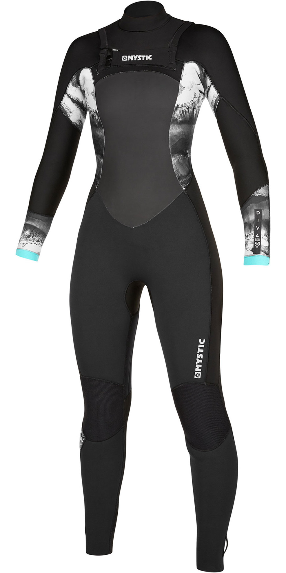 Mystic Womens Diva 4/3 Double Zip Wetsuit 200020 - Black - Wetsuits - | Watersports Outlet