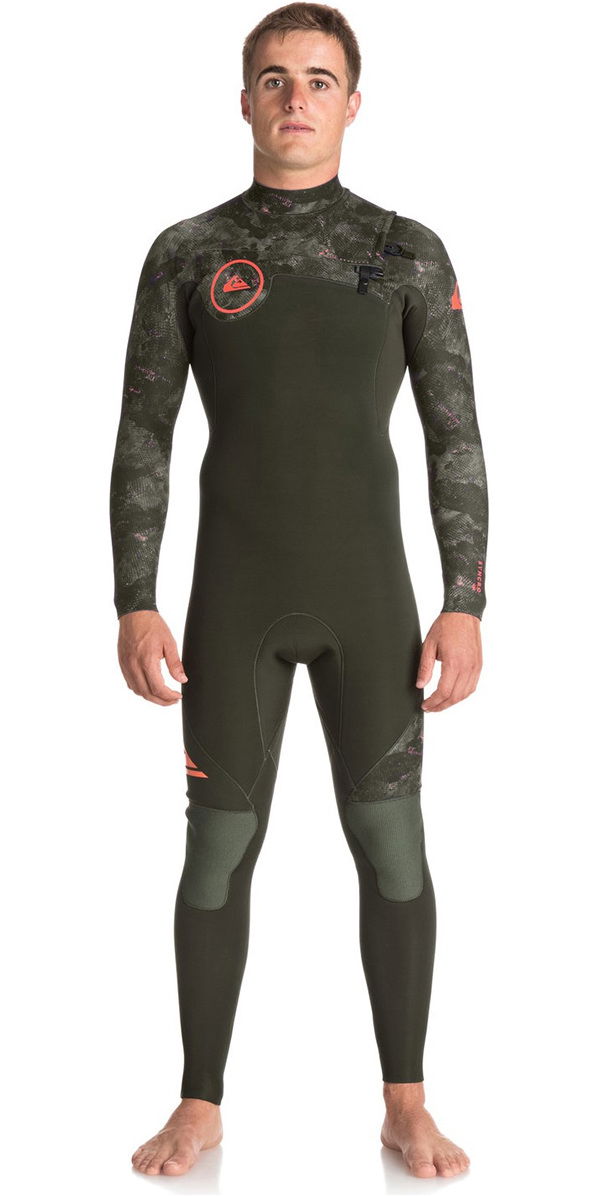 Quiksilver Syncro Series 5/4/3mm Chest Zip GBS Wetsuit DARK