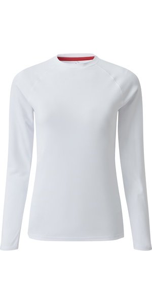 2026 Gill Womens Long Sleeve UV Tec Tee White UV011W