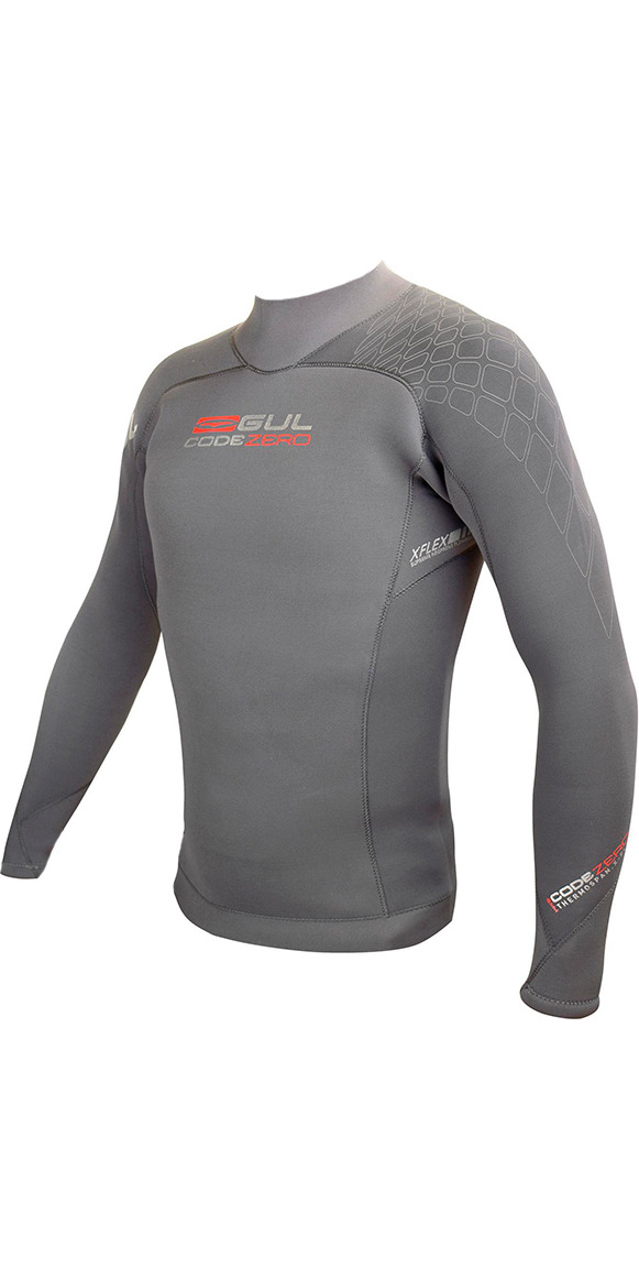 Gul Code Zero 3mm L / S Thermo Top Graphite AC0067 - Wetsuit Tops