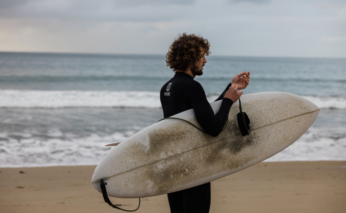 Surfer wearing a Nyord wetsuit