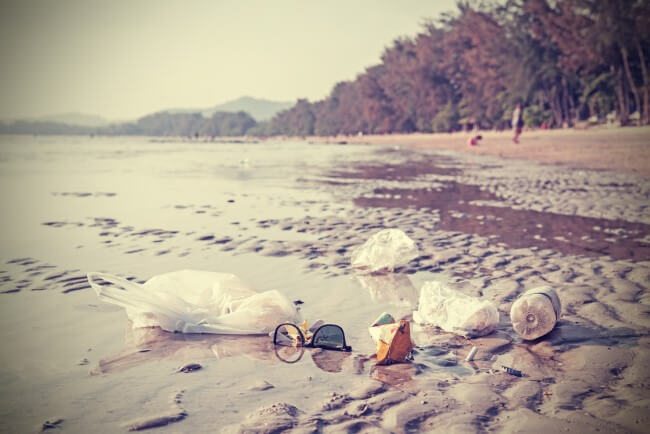 Rubbish on the beach