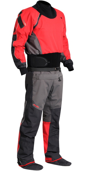 2026 Nookie Charger Kayak Drysuit Charcoal Grey Red DR10