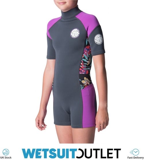 TYPHOON SWARM JUNIOR 3MM SHORTY girl age  11 to 12 yrs wetsuit shortie PINK