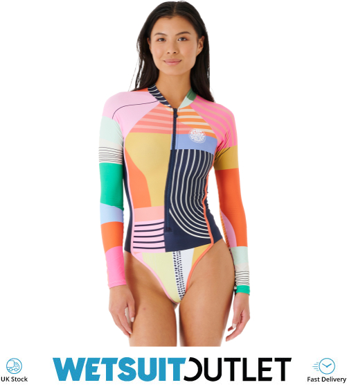 2023 Curl Womens Daybreak Long Sleeve Surf Suit Multicolour - Neoprenos | Watersports Outlet