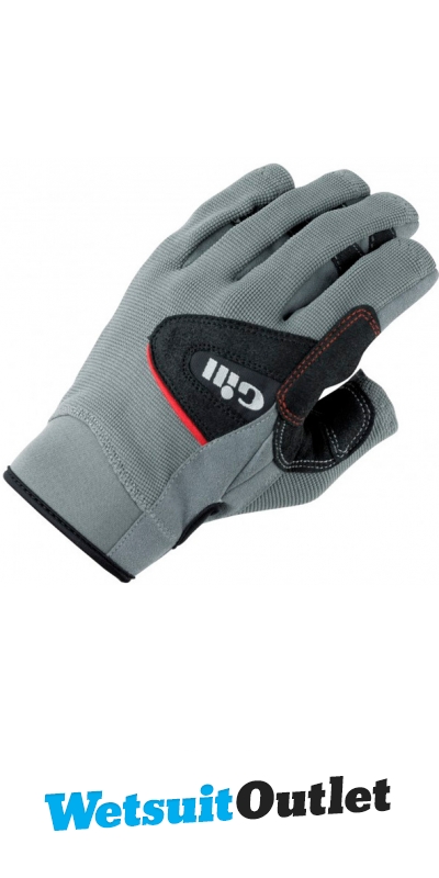 Gill Deckhand Short Finger Sailing Gloves - Black Grey