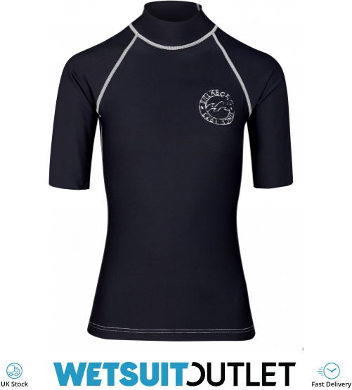 2019 Billabong Womens Logo In Short Sleeve Rash Vest Black Pebble