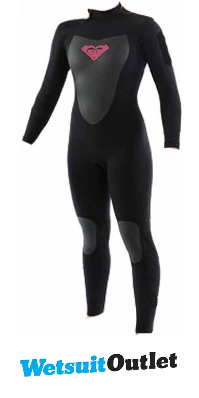 Roxy Syncro 5/3mm GBS Steamer Wetsuit SY06WS Black/Pink Logo - Wetsuits ...