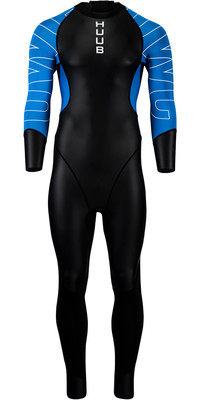 2023 Huub Hommes Open Water Collective Back Zip Swim Combinaison Néoprène OWCBL - Black / Blue