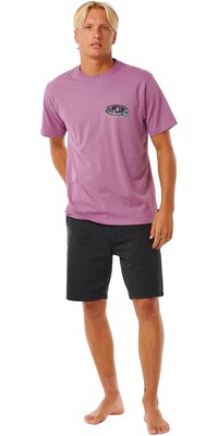 2024 Rip Curl T-shirt Mason Pipeliner Para Homem 0F3MTE - Dusty Purple
