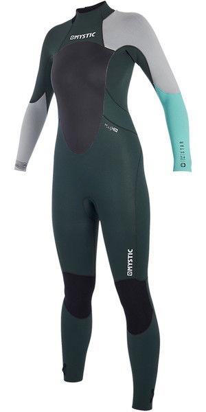 2019 Mystic Women Star 5 / 4mm zurück Reißverschluss Neoprenanzug Teal 180029