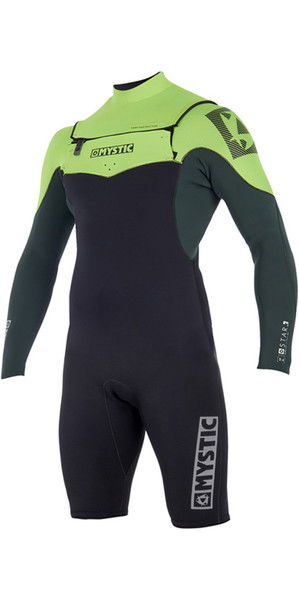 2019 Mystic Star 3/2mm Chest Zip long Arm Shorty Wetsuit Teal 180048
