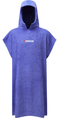 2024 Northcore Beach Basha Hooded Towel Changing Robe / Poncho NOCO24 - Purple Blue