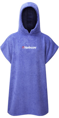 2023 Northcore Kids Beach Basha Hooded Towel Changing Robe / Poncho Noco24d - Azul