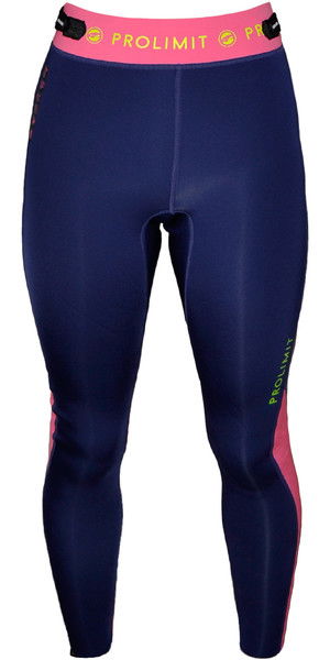 Prolimit Womens SUP pantalones de neopreno Airmax de 1 mm, azul / rosa 74750